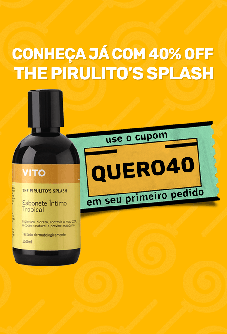 Conheça já o Sabonete Íntimo Masculino Vito e aproveite 40% de desconto com o cupom QUERO40
